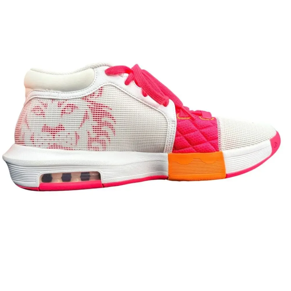 Nike LeBron Witness 8 White Pink Orange Basketball Shoes Men’s 12 NWOB